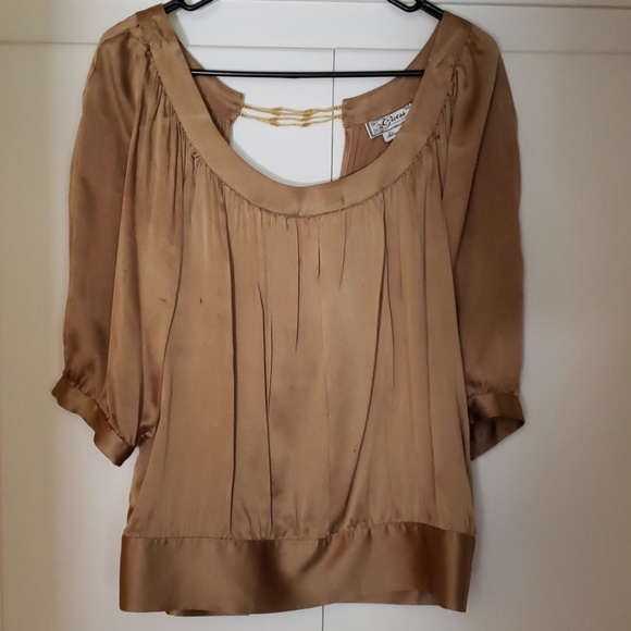 Guess Tops - Gold Silk shirt